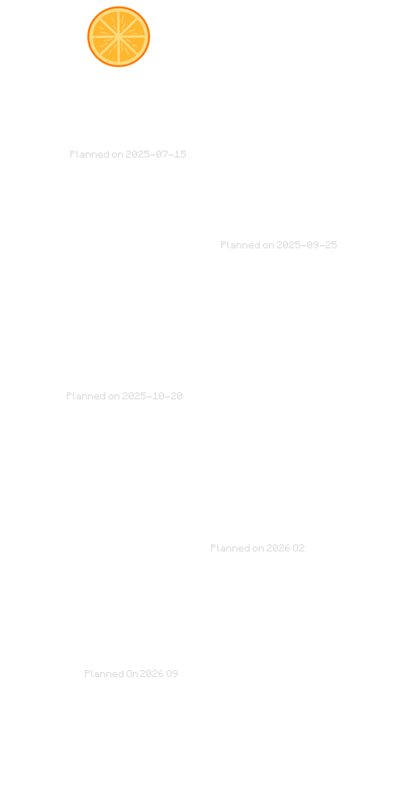 Orange Project Roadmap